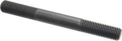 Jergens - M16x2.0 150mm OAL Equal Double Threaded Stud - Alloy Steel, Black Oxide Finish, 47mm Equal Thread Length, Metric - Caliber Tooling