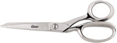 Clauss - 5" LOC, 8" OAL Bent Trimmers - Steel Offset Handle, For Paper, Fabric - Caliber Tooling