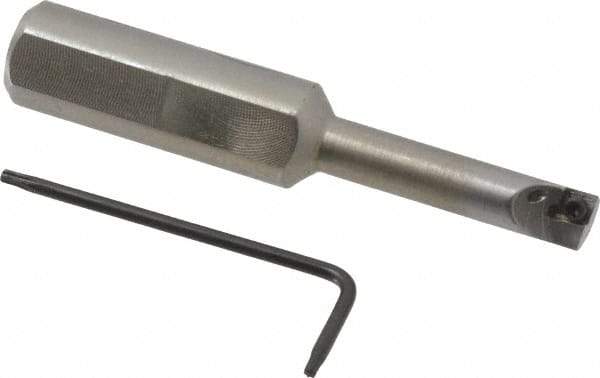 Hertel - 0.285" Min Bore Diam, 2-3/4" OAL, 1/2" Shank Diam, HBBC Indexable Boring Bar - 1-1/4" Max Bore Depth, CD.. Insert, Screw Holding Method - Caliber Tooling