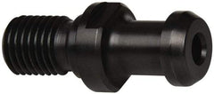 Parlec - C Style, BT40 Taper, M16x2 Thread, 15° Angle Radius, Standard Retention Knob - 2.12" OAL, 3/4" Knob Diam, 0.28" Flange Thickness, 1.142" from Knob to Flange, 0.669" Pilot Diam, 0.276" Coolant Hole, Through Coolant - Exact Industrial Supply