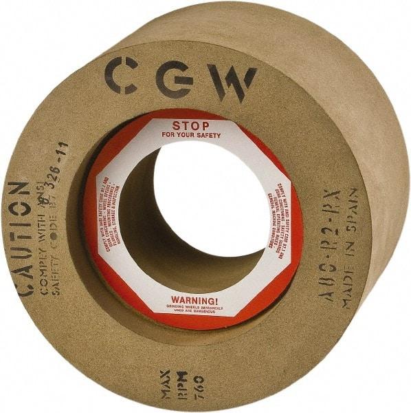 Camel Grinding Wheels - 3" Wide x 12" Diam, Type 1 Feed Wheel - 5" Hole Size, 80 Grit, Hardness R - Caliber Tooling