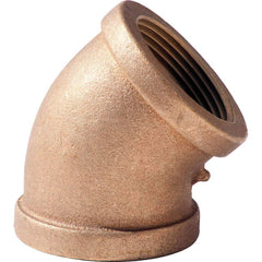 Merit Brass - Brass & Chrome Pipe Fittings Type: 45 Degree Elbow Fitting Size: 1-1/4 - Caliber Tooling