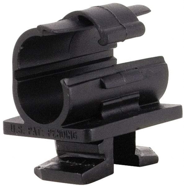 ZSI - 5/8" Tube Diam, Cushion Clamp - Black, 175 Lb Capacity, Polyamide - Caliber Tooling