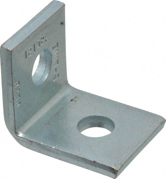 Cooper B-Line - Zinc Plated Carbon Steel 90° Corner Strut Fitting - 1/2" Bolt, 2 Holes, Used with Cooper B Line Channel & Strut (All Sizes Except B62 & B72) - Caliber Tooling