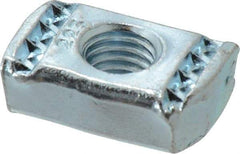 Cooper B-Line - 1/2" Rod, Zinc Plated Carbon Steel Channel Strut Nut with O Spring - 2000 Lb Capacity, 1/2" Bolt, 1 Hole, Used with Cooper B Line B11, B12, B22, B24, B26 & B32 Channel & Strut - Caliber Tooling