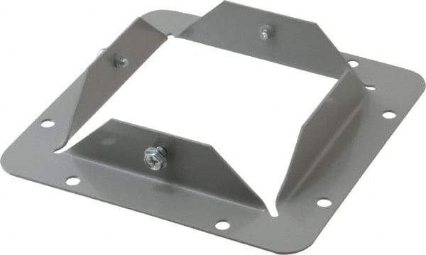 Cooper B-Line - 4 Inch Wide x 4 Inch High, Rectangular Raceway Flange - Gray, For Use with Lay In Wireways, Type 1 Screw Cover Wireway - Caliber Tooling