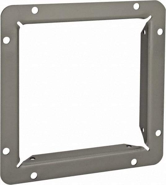 Cooper B-Line - 6 Inch Wide x 6 Inch High, Rectangular Raceway Flange - Gray, For Use with Lay In Wireways, Type 1 Screw Cover Wireway - Caliber Tooling