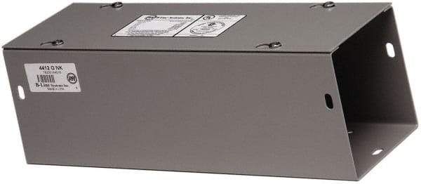 Cooper B-Line - 6" High x 152mm Wide x 48" Long, Screw Mount Solid Wall Wire Duct - Gray, 15 (Bottom) & 15 (Top) Knockouts, Screw Cover, Steel - Caliber Tooling