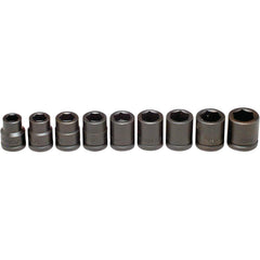Wright Tool & Forge - 9 Pc 3/4" Drive Impact Socket Set - Exact Industrial Supply