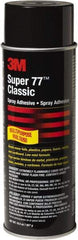 3M - 24 oz Aerosol Clear Spray Adhesive - High Tack, 150°F Heat Resistance, Low Strength Bond, Series 77 - Caliber Tooling