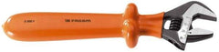 Facom - 1-3/4" Jaw Capacity, 15" Insulated Adjustable Wrench - Steel, Polished Finish - Caliber Tooling