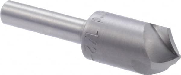 M.A. Ford - 1/2" Head Diam, 1/4" Shank Diam, 3 Flute 100° High Speed Steel Countersink - Caliber Tooling