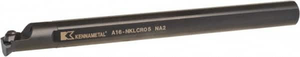 Kennametal - NP.., 5° Lead Angle A-NKLC Internal Right Hand Indexable Profiling Toolholder - 1" Shank Width, 12" Long, Steel, Through Coolant - Caliber Tooling