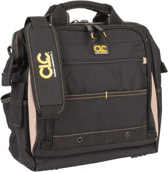 CLC - 33 Pocket Tan & Black Polyester Tool Bag - 13" Wide x 7" Deep x 13" High - Caliber Tooling