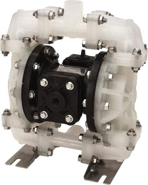 SandPIPER - 1/2" NPT, Nonmetallic, Air Operated Diaphragm Pump - Buna-N Diaphragm, Polypropylene Housing - Caliber Tooling