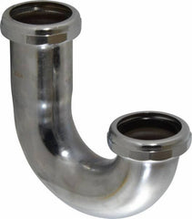 Federal Process - 1-1/2 Outside Diameter, 20 Gauge, P Trap J Bend Only - Chrome Coated, Brass - Caliber Tooling