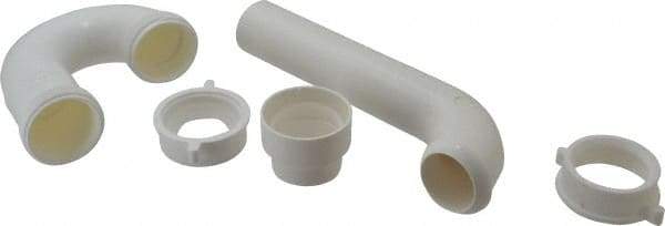 Federal Process - 1-1/2 Outside Diameter, P Trap with Solvent Weld Adapter - White, PVC - Caliber Tooling