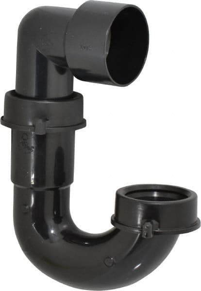 Federal Process - 1-1/2 Outside Diameter, Sink trap with Solvent Weld Outlet - Black, ABS - Caliber Tooling