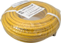 PRO-SOURCE - 1/4" ID x 15/32" OD 50' Long Multipurpose Air Hose - MNPT x MNPT Ends, 300 Working psi, 23 to 150°F, 1/4" Fitting, Yellow - Caliber Tooling