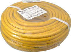 PRO-SOURCE - 1/4" ID x 15/32" OD 100' Long Multipurpose Air Hose - MNPT x MNPT Ends, 300 Working psi, 23 to 150°F, 1/4" Fitting, Yellow - Caliber Tooling