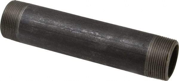 Made in USA - Schedule 80, 1-1/2" Diam x 8" Long Black Pipe Nipple - Threaded - Caliber Tooling