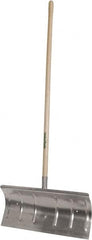 UnionTools - 24 Inch Wide Blade x 12 Inch High Blade Pusher Snow Shovel - 48 Inch Long Hardwood Handle - Caliber Tooling