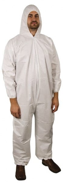 PRO-SAFE - 25 Qty 1 Pack Size 4XL Film Laminate Chemical Resistant Coveralls - Exact Industrial Supply