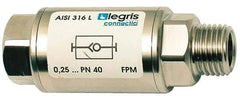 Legris - 3/4" Stainless Steel Check Valve - Unidirectional, Female BSPP x Male BSPP, 580 WOG - Caliber Tooling