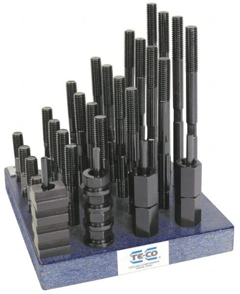 TE-CO - T-Nut & Stud Kits Stud Thread Sizes: M10x1.5 T-Slot Size (mm): 12.00 - Caliber Tooling