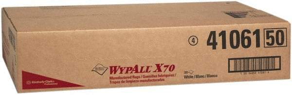 WypAll - X70 Dry Shop Towel/Industrial Wipes - 29-3/4" x 16" Sheet Size, White - Caliber Tooling