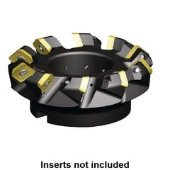 Kennametal - 142.59mm Cut Diam, 40mm Arbor Hole, 9.59mm Max Depth of Cut, 45° Indexable Chamfer & Angle Face Mill - 10 Inserts, SE.W 634... Insert, Right Hand Cut, 10 Flutes, Series KSSM - Caliber Tooling