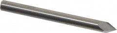 Accupro - 3/16" Diam 2 Flute Single End Solid Carbide Chamfer Mill - Caliber Tooling