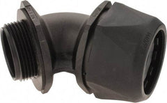 Murrplastik - 1-1/4" Trade, Nylon Compression Angled Liquidtight Conduit Connector - Noninsulated - Caliber Tooling