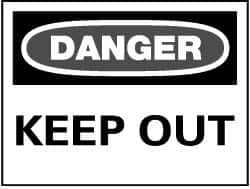 NMC - "Danger - Keep Out", 20" Long x 28" Wide, Rigid Plastic Safety Sign - Rectangle, 0.05" Thick, Use for Accident Prevention - Caliber Tooling