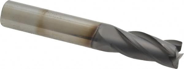 Niagara Cutter - 3/8", 4 Flute, Single End, Solid Carbide, 0.02" Corner Radius End Mill - 2-1/2" OAL, 30° Helix, Right Hand Flute, 7/8" LOC, Right Hand Cut - Caliber Tooling