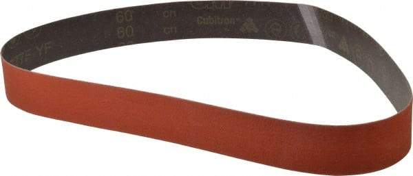 3M - 2" Wide x 48" OAL, 60 Grit, Ceramic Abrasive Belt - Ceramic, Medium, Coated, YF Weighted Cloth Backing, Wet/Dry, Series 777F - Caliber Tooling