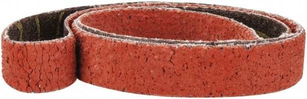 3M - 1/2" Wide x 24" OAL, 40 Grit, Ceramic Abrasive Belt - Ceramic, Coarse, Coated, YF Weighted Cloth Backing, Wet/Dry, Series 777F - Caliber Tooling