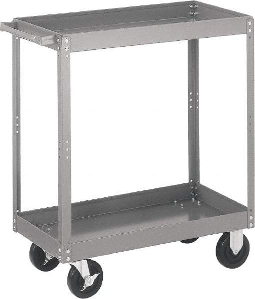 Quantum Storage - 1,000 Lb Capacity, 36" Wide x 24" Long x 35" High Standard Utility Cart - 3 Shelf, Steel - Caliber Tooling