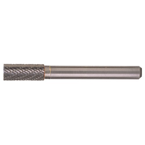 SB-6 Double Cut Solid Carbide Bur-Cylindrical with End Cut - Exact Industrial Supply