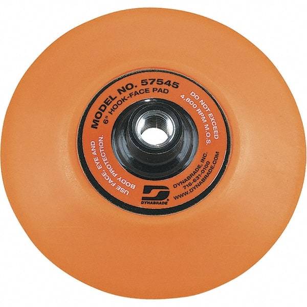 Dynabrade - 6" Diam Disc Backing Nonvacuum Replacement Pad - 4,800 RPM - Caliber Tooling