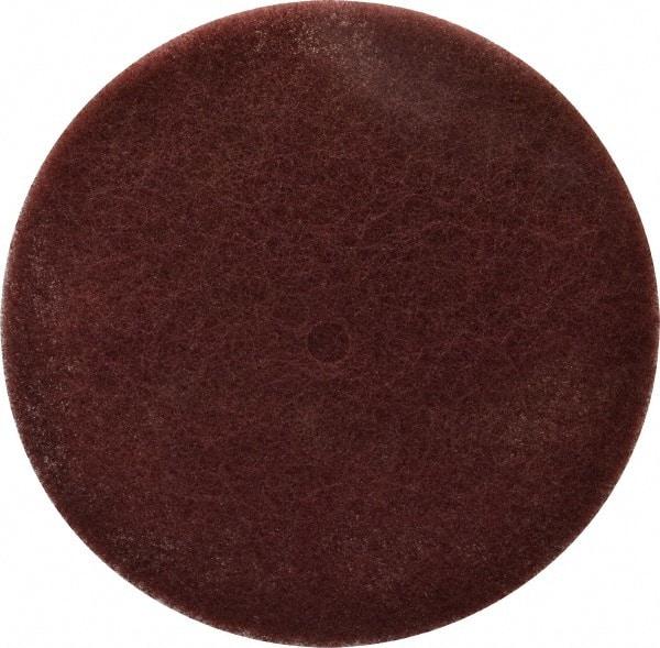 3M - 8" Very Fine Grade Aluminum Oxide Deburring Disc - 1/2" Center Hole, Arbor Connection, Maroon, 3,000 Max RPM - Caliber Tooling