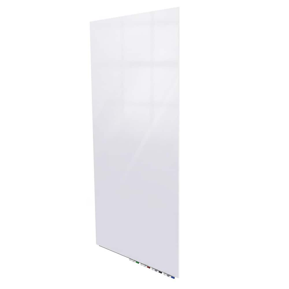 Ghent Aria Low Profile Magnetic Glass Whiteboard, 6'H x 4'W, Vertical, White