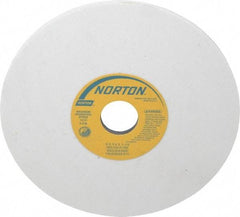 Norton - 8" Diam x 1-1/4" Hole x 1/4" Thick, K Hardness, 120 Grit Surface Grinding Wheel - Aluminum Oxide, Type 1, Fine Grade, 3,600 Max RPM, Vitrified Bond, No Recess - Caliber Tooling