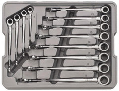 GearWrench - 12 Piece, 8mm to 19mm, 12 Point Combination Wrench Set - Metric Measurement Standard, Full Polish Finish, Comes in Plastic Tray - Caliber Tooling