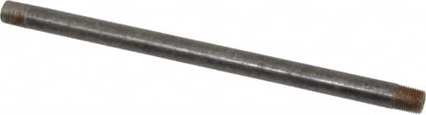 Made in USA - Schedule 80, 1/8" Diam x 7" Long Black Pipe Nipple - Threaded - Caliber Tooling