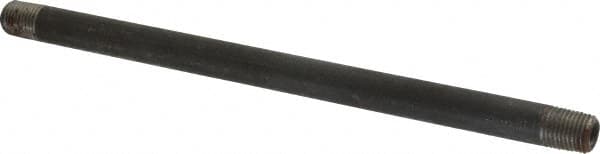 Made in USA - Schedule 80, 1/4" Diam x 9" Long Black Pipe Nipple - Threaded - Caliber Tooling