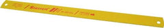 Starrett - 17" Long, 10 Teeth per Inch, Bi-Metal Power Hacksaw Blade - Toothed Edge, 1-3/8" Wide x 0.062" Thick - Caliber Tooling