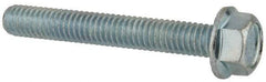 Value Collection - 5/16-18 UNC, 2-1/4" Length Under Head, Hex Drive Flange Bolt - 2-1/4" Thread Length, Grade 5 Steel, Serrated Flange, Zinc-Plated Finish - Caliber Tooling