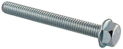 Value Collection - 5/16-18 UNC, 2-3/4" Length Under Head, Hex Drive Flange Bolt - 2-3/4" Thread Length, Grade 5 Steel, Serrated Flange, Zinc-Plated Finish - Caliber Tooling