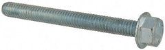 Value Collection - 5/16-18 UNC, 3" Length Under Head, Hex Drive Flange Bolt - 3" Thread Length, Grade 5 Steel, Serrated Flange, Zinc-Plated Finish - Caliber Tooling